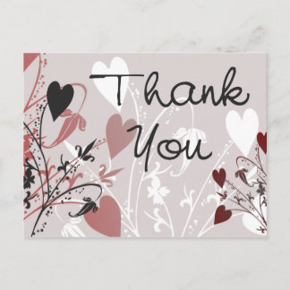 ハートの花の郵便はがき ポストカード