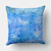 ハートの花の青い大理石のファッション装飾 クッション (裏面)