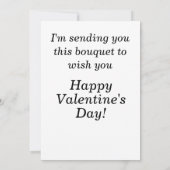 ハートの花束のバレンタインカード カード (裏面)