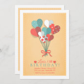 ハートの花束の招待状 招待状 (正面/裏面)