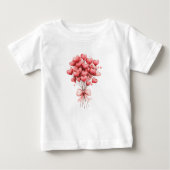 ハートの花束 ベビーTシャツ (正面)