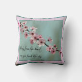 ハートの花柄からだけ クッション (裏面)