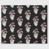 ハートの花模様 ラッピングペーパー (フラット)