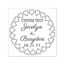 ハートの花輪 ウェディング サンクス / または / セーブ・ザ・デート