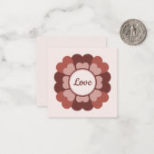 ハートの花輪 ノートカード (正面/裏面インサイチュ)