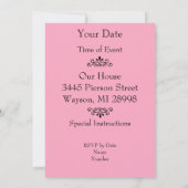 ハートの花輪 赤いバラ 招待状 (裏面)