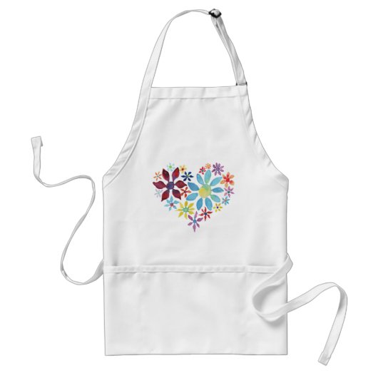 ハートの花 スタンダードエプロン (正面)