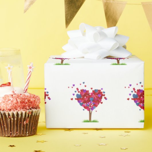 ハートの草木 ラッピングペーパー (誕生日パーティー)