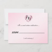 ハートの菓子16 RSVPの311ヒョウTiqueの女王 出欠カード (裏面)