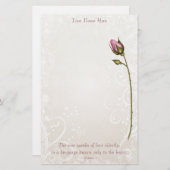 ハートの華やかなバラ文具 便箋 (正面/裏面)