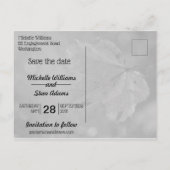 ハートの落ち葉でお知らせ ウェディングのご案内 案内ポストカード (裏面)