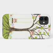 ハートの葉の渦巻お洒落でかわいいフクロウの生命の樹 Case-Mate iPhoneケース (裏面(横))