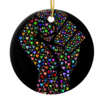 ハートの虹の握りこぶし