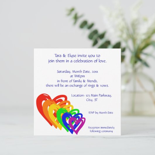 ハートの虹 招待状 (スタンド正面)