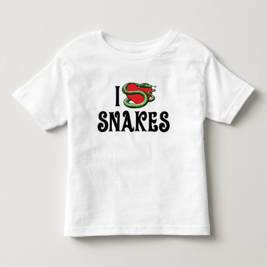 ハートの蛇が好き トドラーTシャツ (正面)