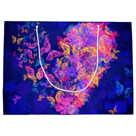 ハートの蝶々 ギフトバッグ (裏面)