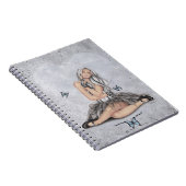 ハートの蝶ノートの人形 ノートブック (右側)