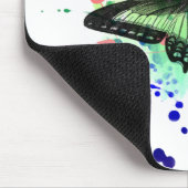 ハートの蝶ペンキのSplatのあなたのマウスパッドを後を追って下さい マウスパッド (コーナー)