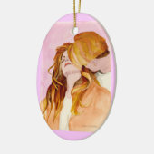 ハートの表現 セラミックオーナメント (左)