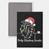 ハートの解剖学 クリスマス ナース 心臓疾患 頻拍 Xmas マグネット (正面/裏面)