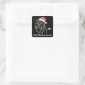 ハートの解剖学 クリスマス ナース 心臓疾患 頻脈 クリスマス スクエアシール (バッグ)