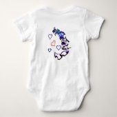 ハートの解除 ベビーボディスーツ (裏面)