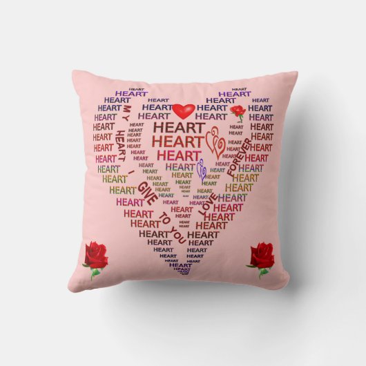 ハートの言葉 スクエア ピロー (裏面)