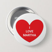 ハートの言葉：赤と白 缶バッジ (正面&裏面)