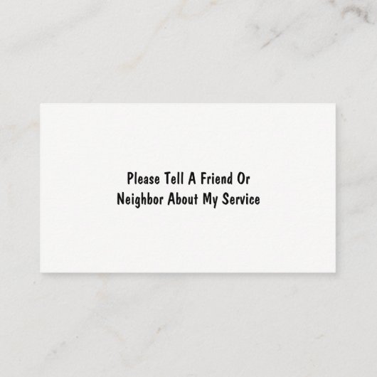 ハートの記号のデイケア中心および家族サービス 名刺 (裏面)