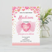 ハートの誕生日招待状 招待状 (スタンド正面)