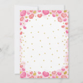 ハートの誕生日招待状 招待状 (裏面)