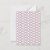 ハートの読書教師のバレンタイン授業 ノートカード (裏面)