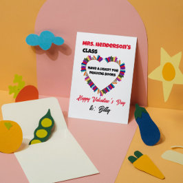 ハートの読書教師のバレンタイン授業 ノートカード