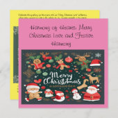 ハートの調和:メリークリスマスラブフェスティバル 招待状 (正面/裏面)