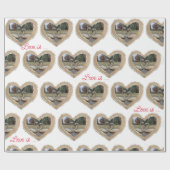 ハートの贈り物包装紙 スワン ラッピングペーパー (フラット)