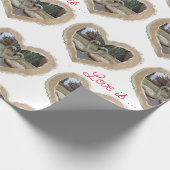 ハートの贈り物包装紙 スワン ラッピングペーパー (角)