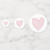 ハートの赤いハート紙吹雪 コンフェッティ (正面)