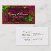 ハートの赤いビロードのバラのグリッター 名刺 (正面/裏面)