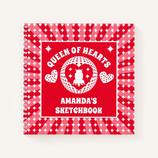 ハートの赤い女王のスケッチブック ノートブック (正面)
