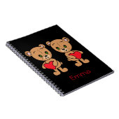 ハートの赤ちゃんクマのノート ノートブック (右側)