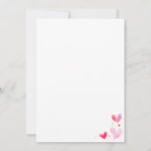 ハートの赤ちゃん歓迎会 招待状 (裏面)