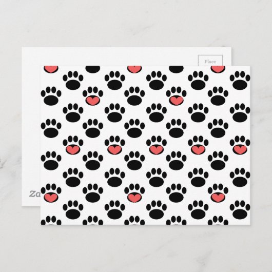 ハートの足跡 ポストカード (正面/裏面)