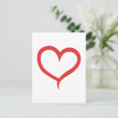 ハートの輪郭 ポストカード (スタンド正面)