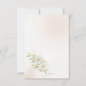 ハートの込められた結婚式の案内カード - デイジー 招待状 (裏面)