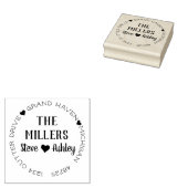 ハートの返送先住所 ラバースタンプ (押印)