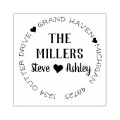 ハートの返送先住所 ラバースタンプ (インプリント)