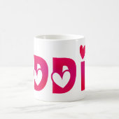 ハートの追加 コーヒーマグカップ (中央)