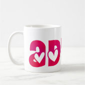 ハートの追加 コーヒーマグカップ (左)