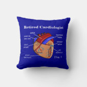 ハートの退職したな心臓学医の枕"図表" クッション (正面)