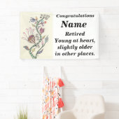 ハートの退職パーティーの若者 横断幕 (インサイチュ)